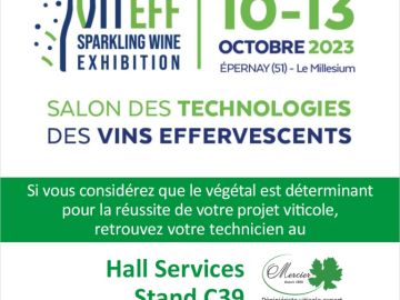 Nous serons présents au @VITeff  du 10 au 13 Octobre 2023 à Épernay (51).
Venez nous retrouver au : Hall Services / Stand C39

 #pepinieresmercier  #VITeff...